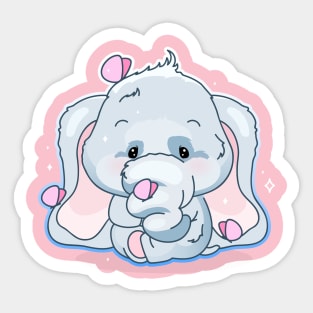 Baby elephant with butterflies Sticker